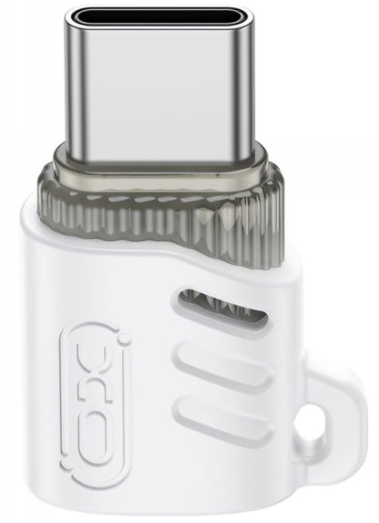 Data- og opladningsadapter microUSB - USB-C XO Design NB256G, Hvid
