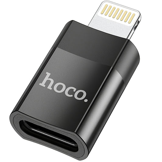 Data- og opladningsadapter USB-C - Lightning HOCO UA17, sort 
