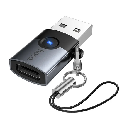 USB-C til USB-A Data- og Opladeradapter HOCO UA46B, Grå