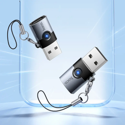 USB-C til USB-A Data- og Opladeradapter HOCO UA46B, Grå