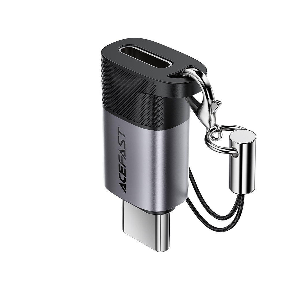 Data- og Opladningsadapter Lightning - USB-C Acefast J19, Grå