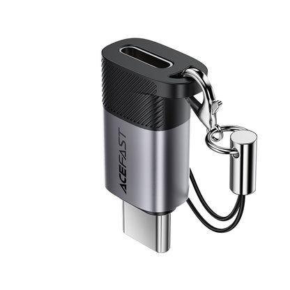 Data- og Opladningsadapter Lightning - USB-C Acefast J19, Grå