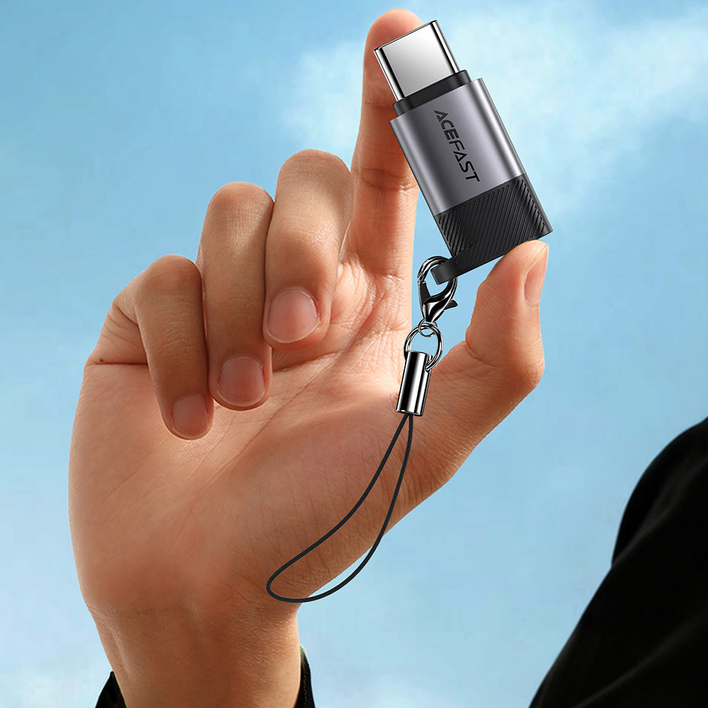 Data- og Opladningsadapter Lightning - USB-C Acefast J19, Grå
