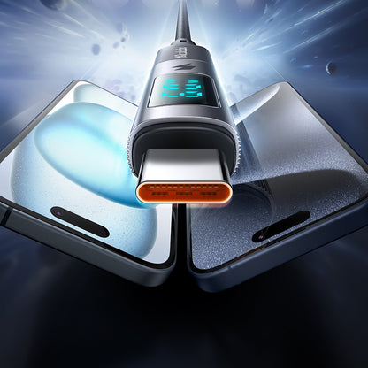 Adapter til Data og Opladning Lightning - USB-C McDodo OT-5990 Wales Display, Sort