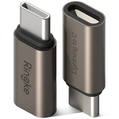 Adapter til data og opladning Lightning - USB-C Ringke, Brun, Sæt med 2 stk.