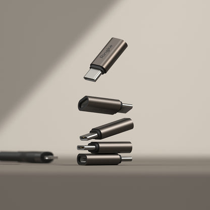 Adapter til data og opladning Lightning - USB-C Ringke, Brun, Sæt med 2 stk.