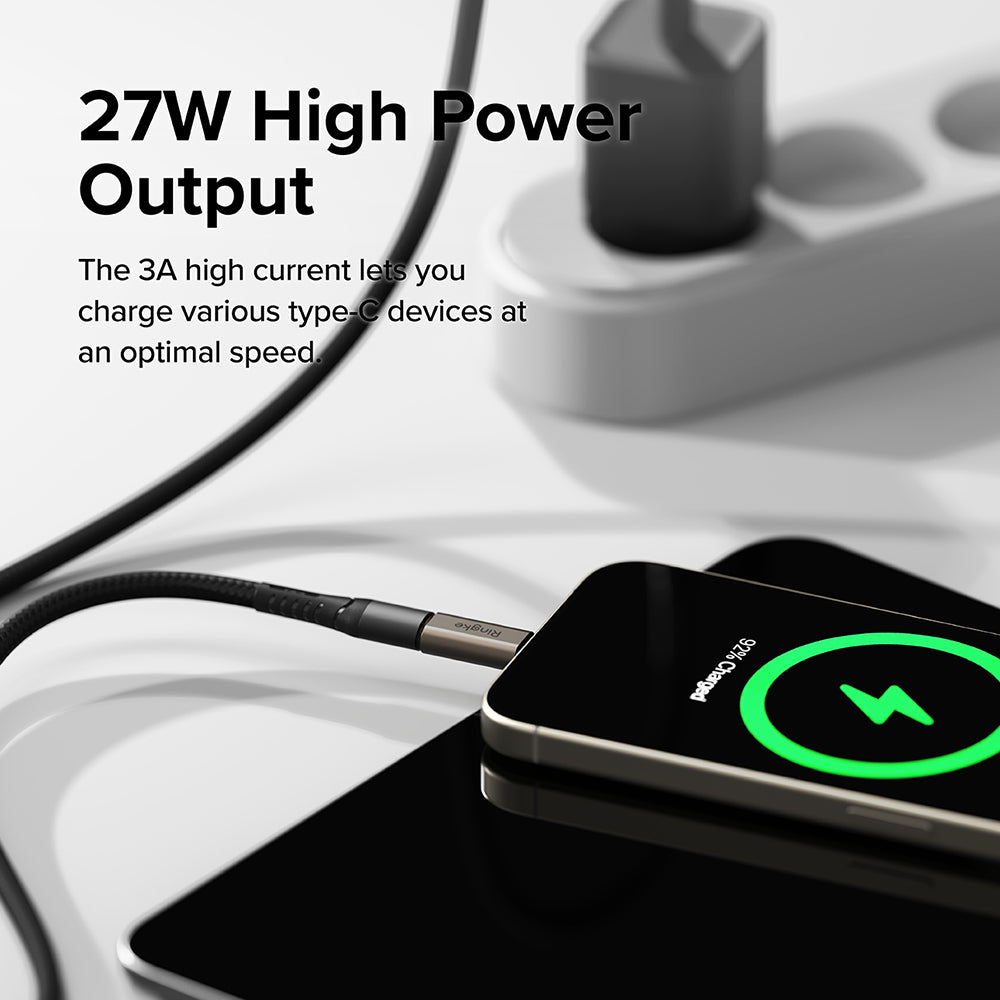 Adapter til data og opladning Lightning - USB-C Ringke, Brun, Sæt med 2 stk.