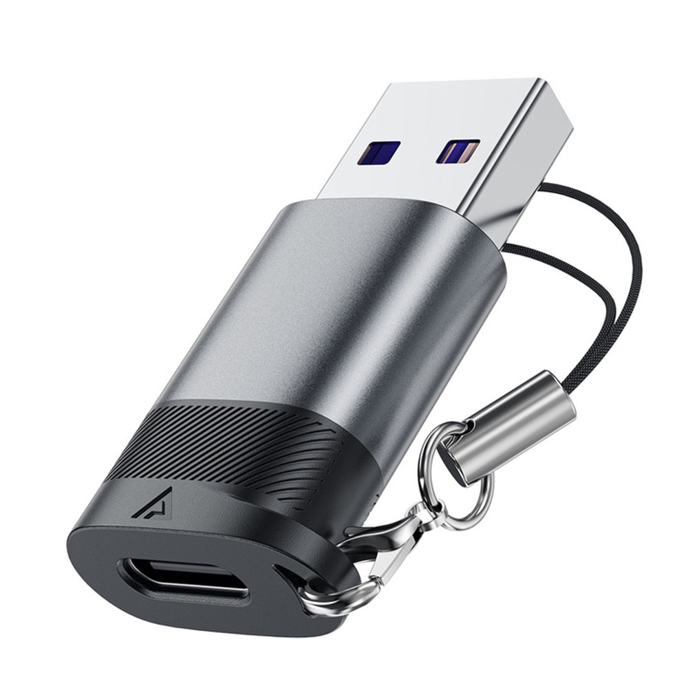 USB-C - USB-A Acefast J8 Data- og Opladningsadapter, Grå