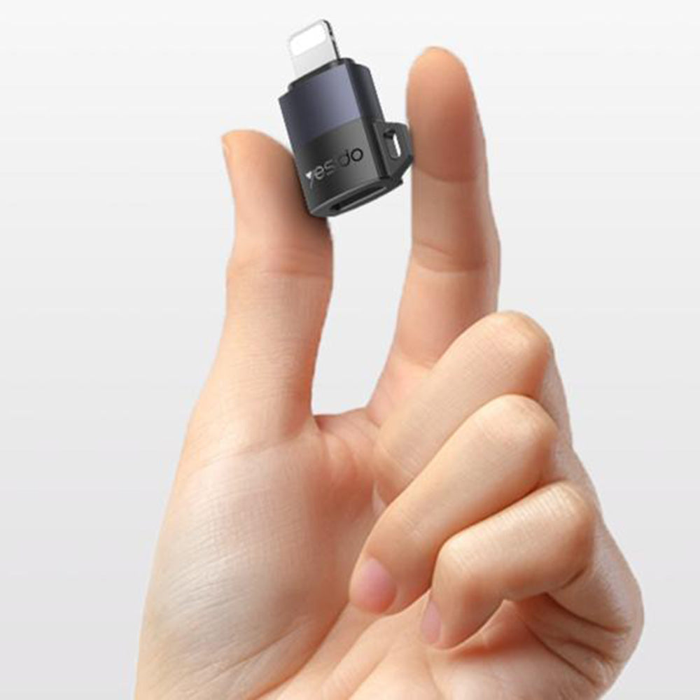 USB-C - Lightning Data og Opladningsadapter Yesido GS27, Grå
