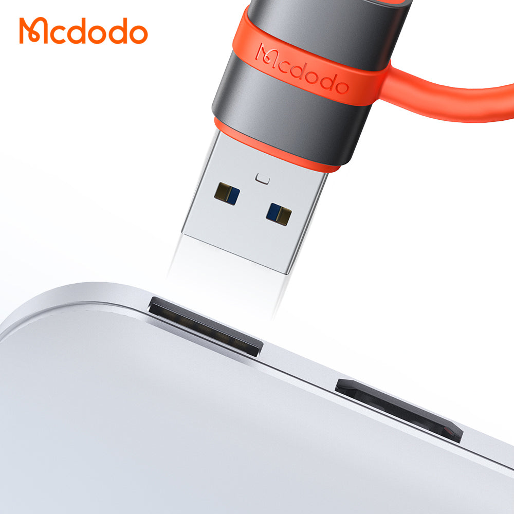 Adapter til data og opladning USB-C - USB-A McDodo OT-3800, Grå