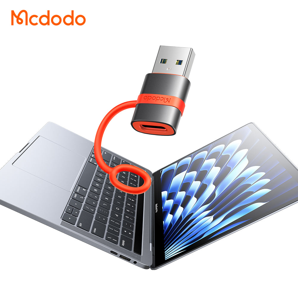 Adapter til data og opladning USB-C - USB-A McDodo OT-3800, Grå