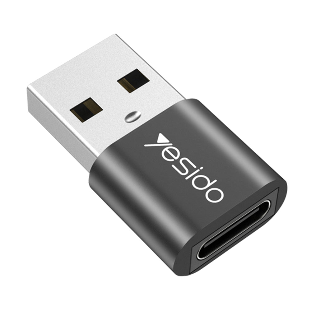 Adapter til data og opladning USB-C - USB-A Yesido GS09, Sort