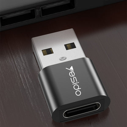 Adapter til data og opladning USB-C - USB-A Yesido GS09, Sort