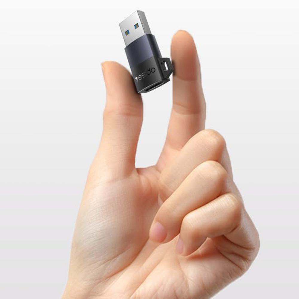 USB-C - USB-A Data- og Opladningsadapter Yesido GS34, Grå