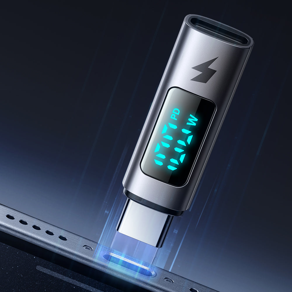 Adapter til data og opladning USB-C - USB-C McDodo OT-6090 Wales Display, Sort