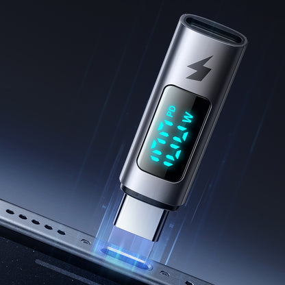 Adapter til data og opladning USB-C - USB-C McDodo OT-6090 Wales Display, Sort