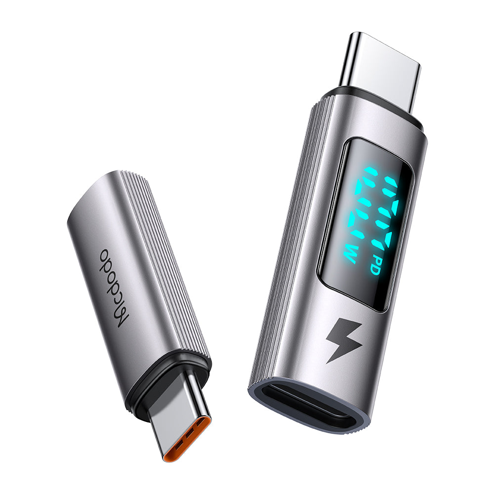 Adapter til data og opladning USB-C - USB-C McDodo OT-6090 Wales Display, Sort