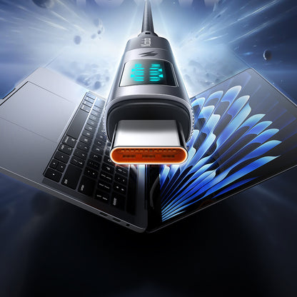 Adapter til data og opladning USB-C - USB-C McDodo OT-6090 Wales Display, Sort