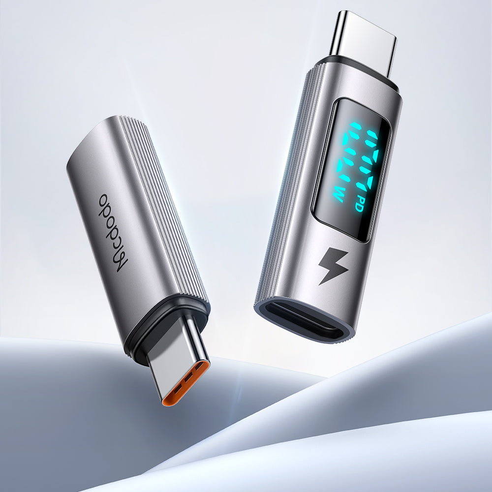 Adapter til data og opladning USB-C - USB-C McDodo OT-6090 Wales Display, Sort