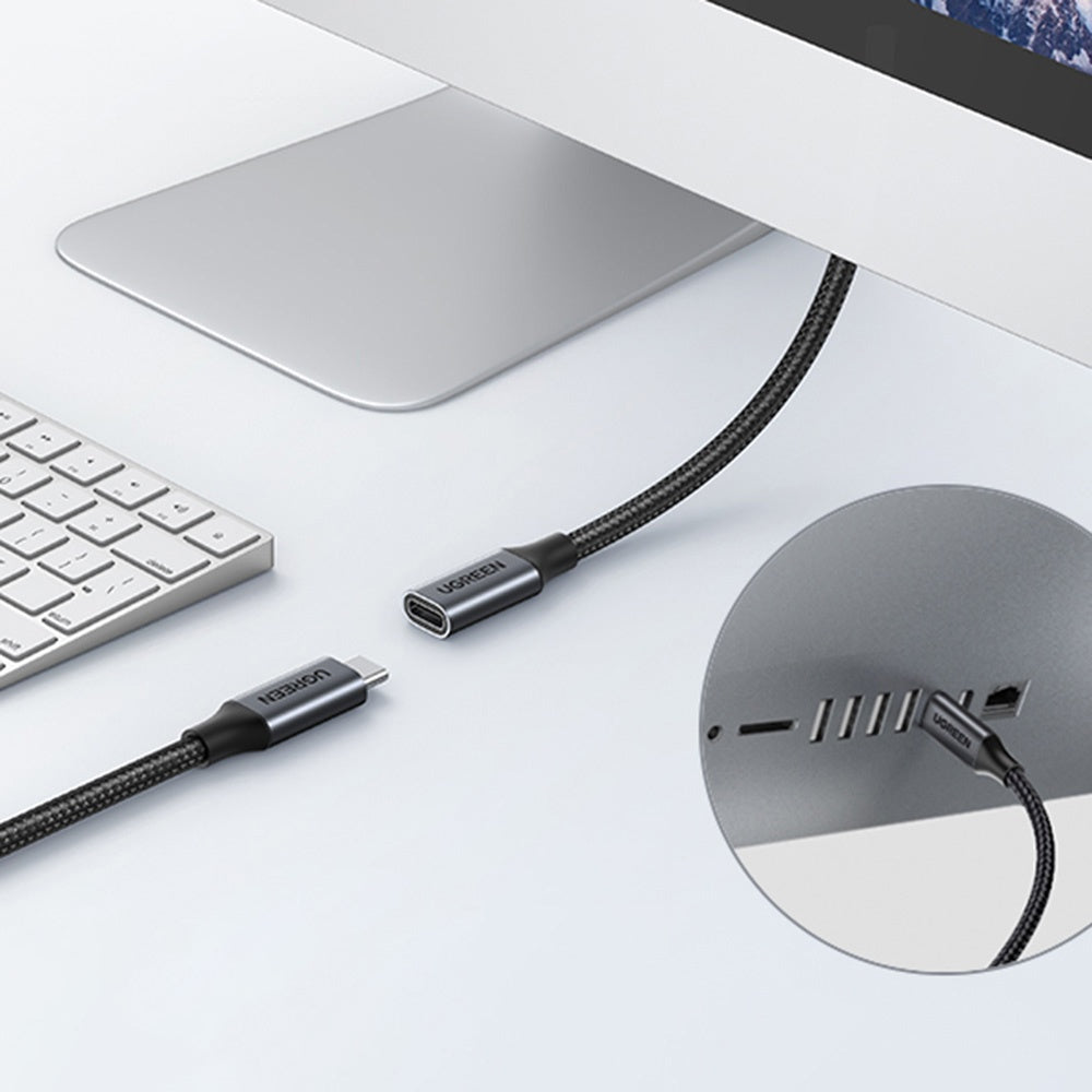 UGREEN US372 USB-C forlænger (45191), 1m, Sort