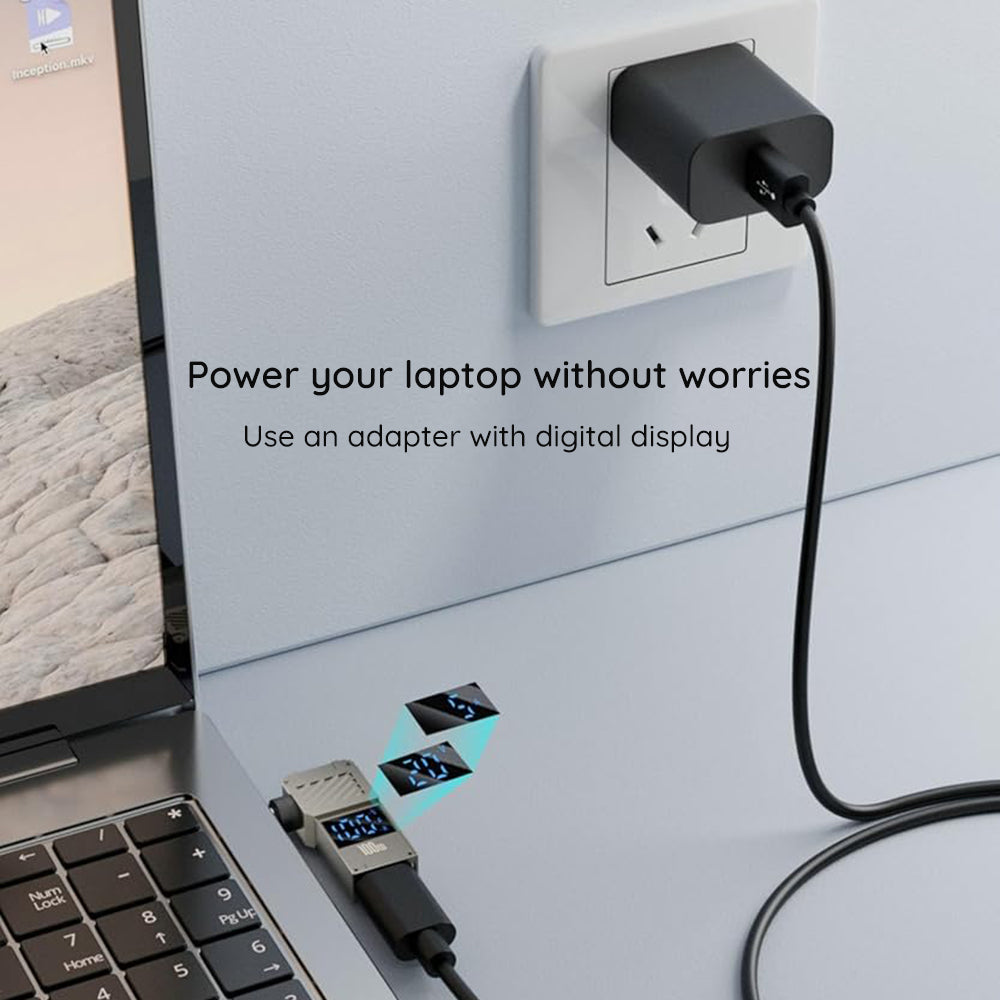 Techsuit LaptopPlugX A22 opladeradapter, DC - USB-C, Grå