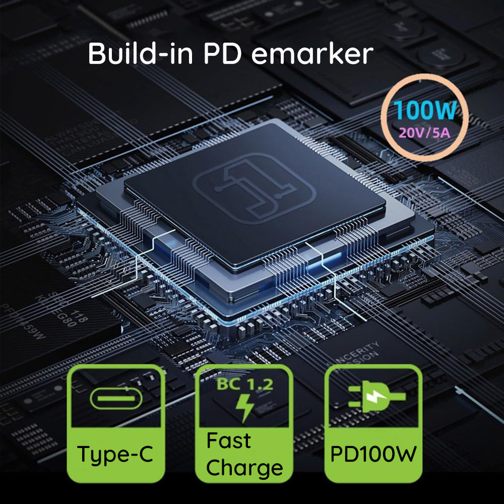 Techsuit LaptopPlugX A22 opladeradapter, DC - USB-C, Grå