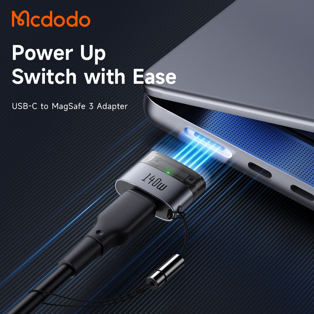 USB-C Opladeradapter - MagSafe 3 McDodo OT-8850, Sort