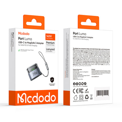 USB-C Opladeradapter - MagSafe 3 McDodo OT-8850, Sort