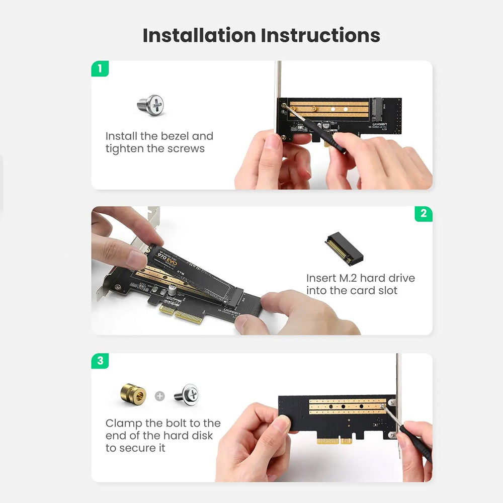 SSD Interface Adapter UGREEN CM302 (70503), NVMe M.2 - PCIe 3.0 X4