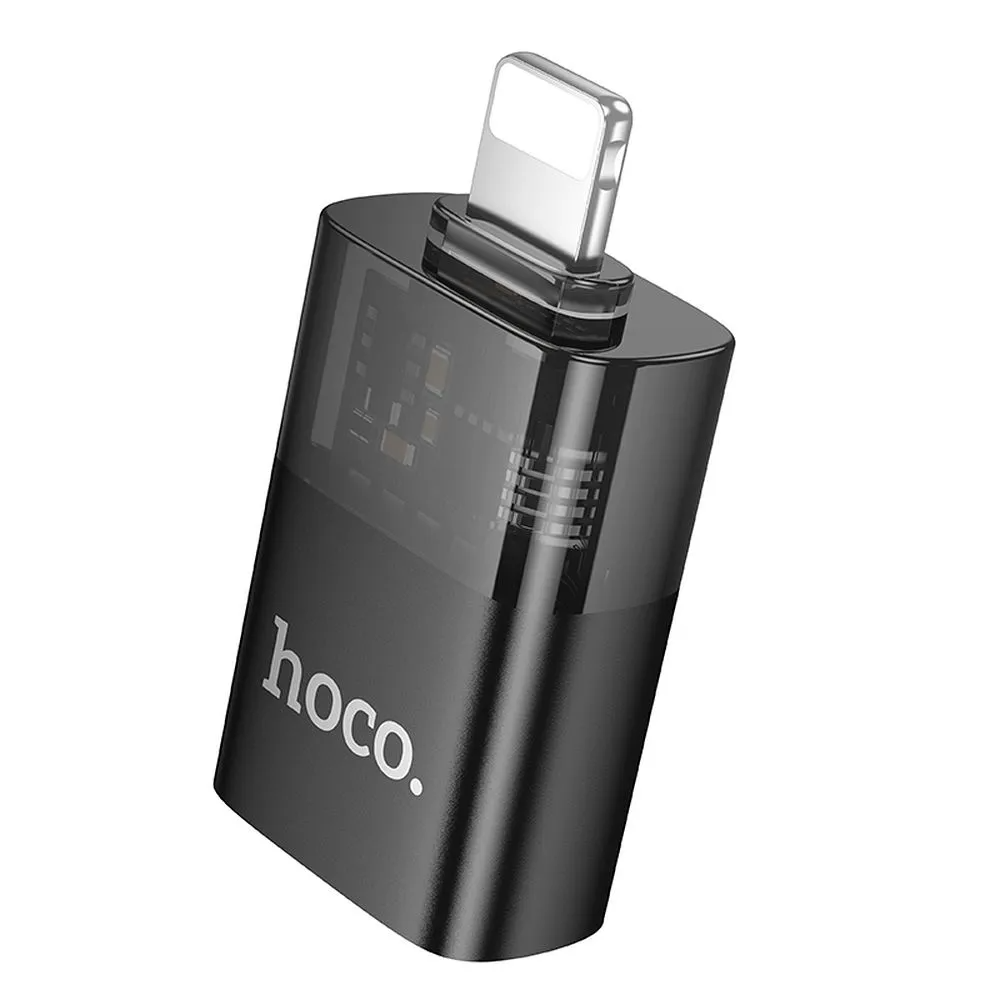 OTG Lightning-adapter - USB-A HOCO UA36, Sort