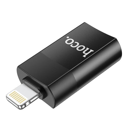 OTG Lightning - USB-A HOCO UA17 adapter, Sort