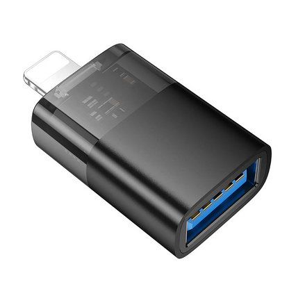 OTG Lightning-adapter - USB-A HOCO UA36, Sort