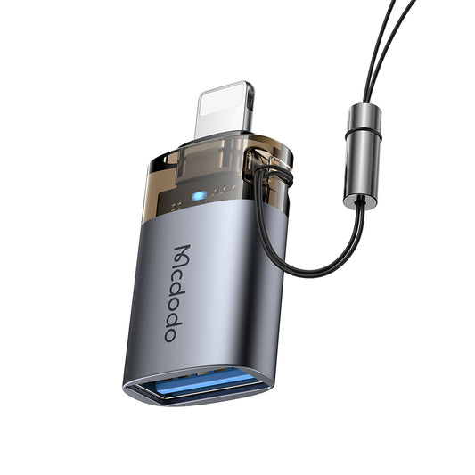 OTG Lightning - USB-A McDodo OT-7390 adapter, Sort