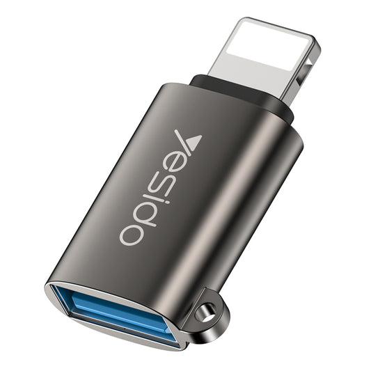OTG Lightning - USB-A Yesido GS14 adapter, Sort