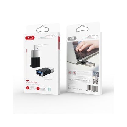 OTG Adapter USB-A - USB-C XO Design NB149-F, Sort