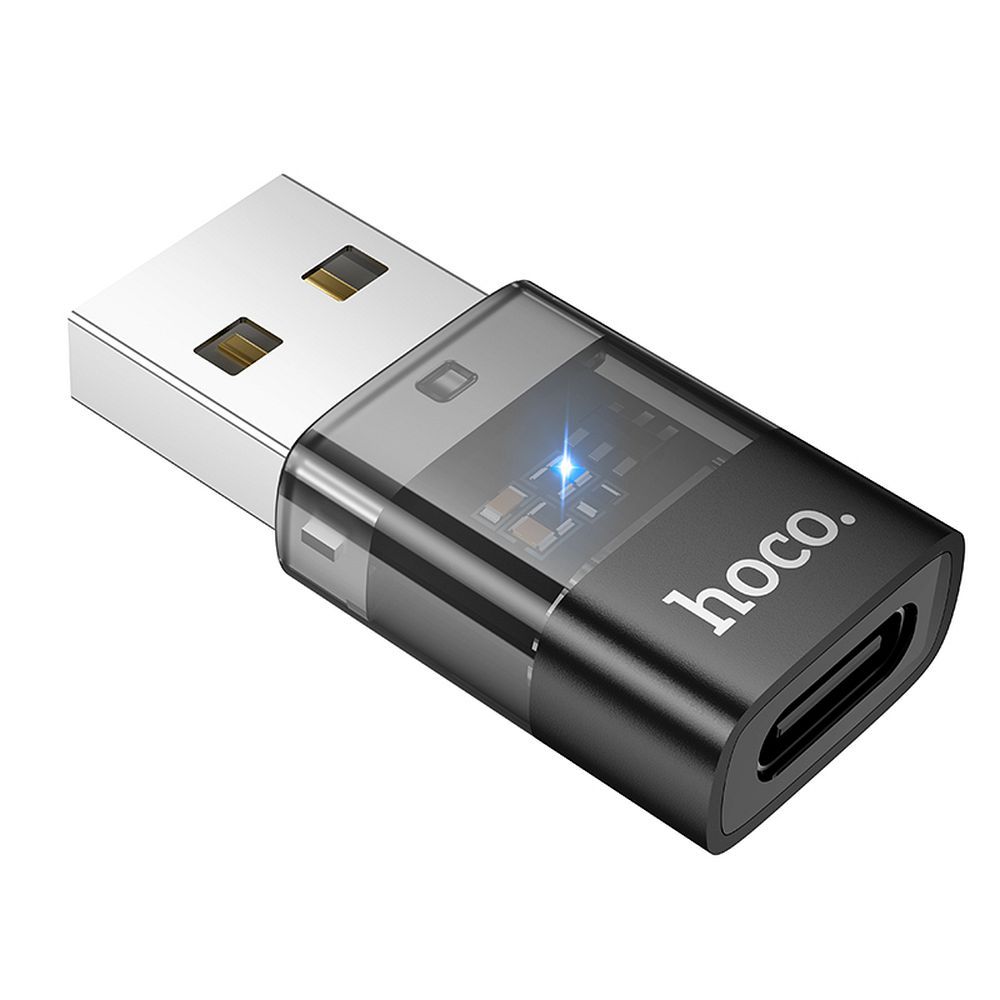 USB-C - USB-A Data og Opladningsadapter HOCO UA36C, Sort
