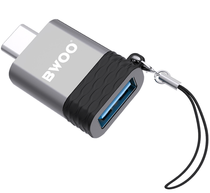 OTG USB-A - USB-C adapter BWOO BZ-35, Grå
