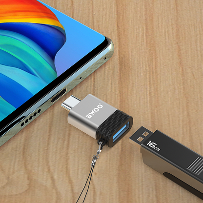 OTG USB-A - USB-C adapter BWOO BZ-35, Grå