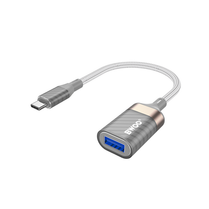 OTG USB-C - USB-A BWOO BZ69 adapter, Grå