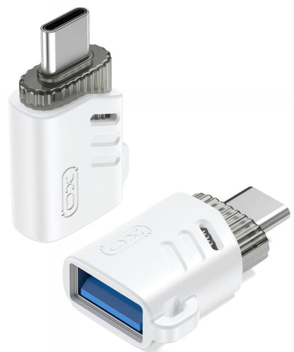 OTG USB-C - USB-A XO Design NB256B adapter, Hvid