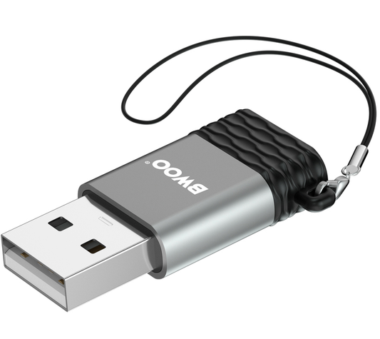 USB-C til USB-A Data- og Opladningsadapter BWOO BZ-38, Grå