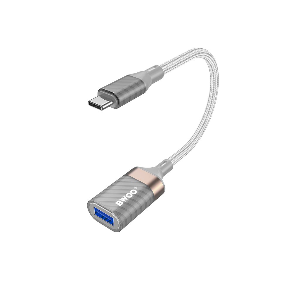OTG USB-C - USB-A BWOO BZ69 adapter, Grå