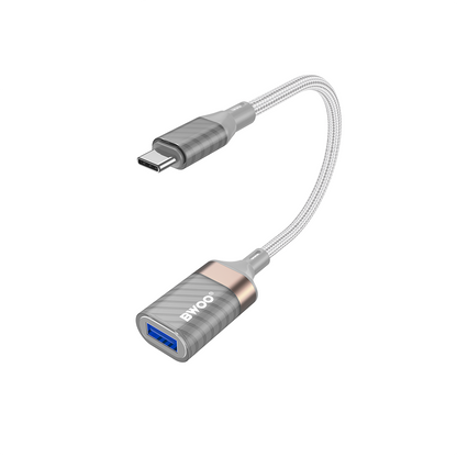 OTG USB-C - USB-A BWOO BZ69 adapter, Grå