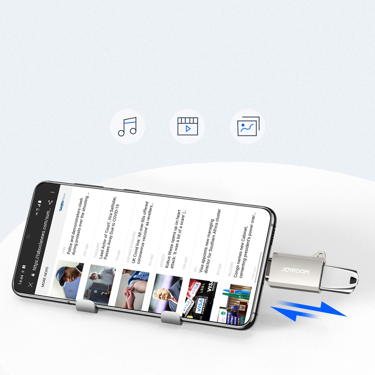 OTG Adapter USB-C - USB-A Joyroom S-H151, Sølv