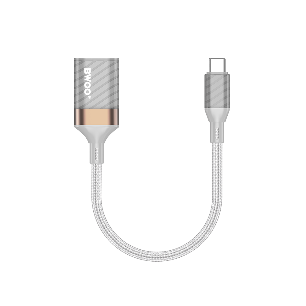 OTG USB-C - USB-A BWOO BZ69 adapter, Grå