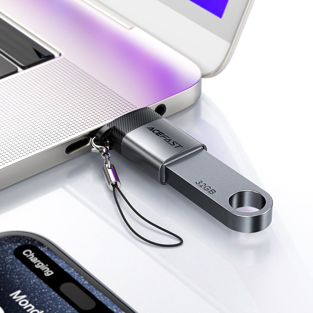 OTG Adapter USB-C - USB-A Acefast J7, Grå