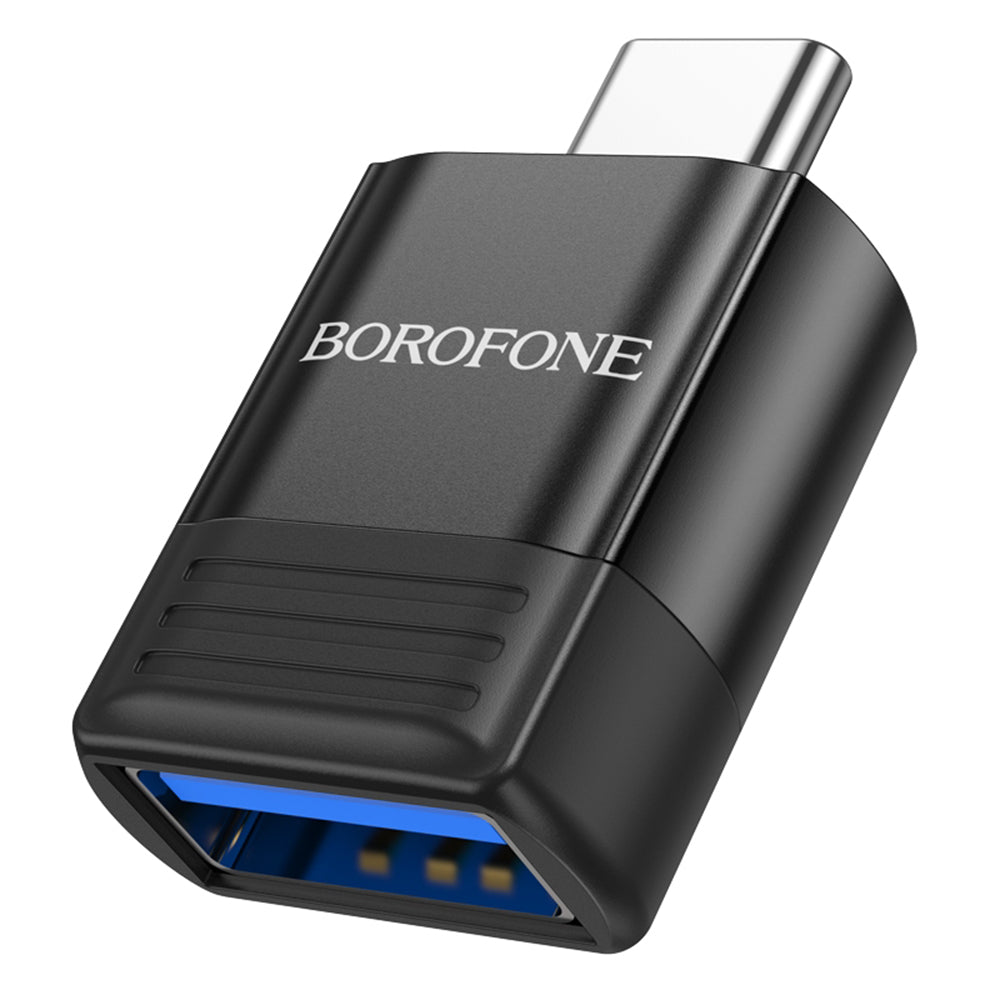 OTG USB-C - USB-A adapter Borofone BV18, Sort