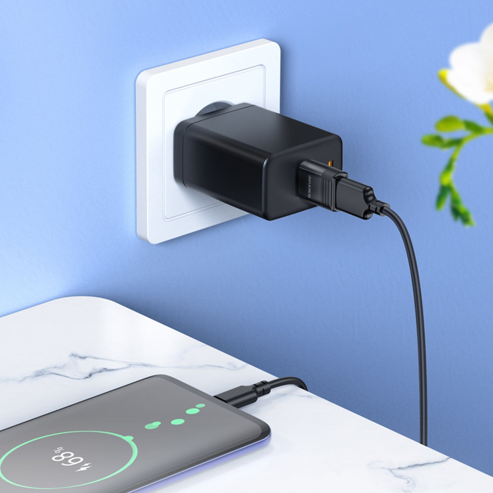 OTG USB-C - USB-A adapter Borofone BV18, Sort