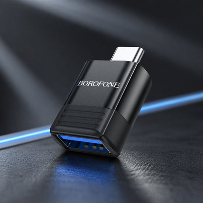 OTG USB-C - USB-A adapter Borofone BV18, Sort