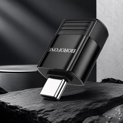 OTG USB-C - USB-A adapter Borofone BV18, Sort